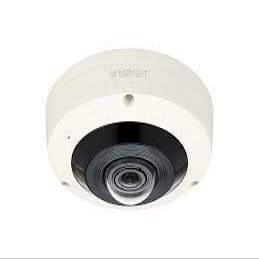 Hanwha Techwin XNF-8010RV X-Series 6MP WDR PoE Network Fisheye Digital PTZ Dome Camera with 1.6mm Fixed Lens, RJ45 Connection