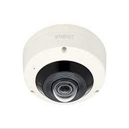 Hanwha Techwin XNF-8010RV X-Series 6MP WDR PoE Network Fisheye Digital PTZ Dome Camera with 1.6mm Fixed Lens, RJ45 Connection