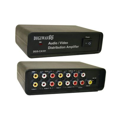 Digiwave 4 Way AV Distributor with Amplifier