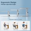 Nillkin Monitor Stand for Desk, Adjustable Height Computer Monitor Stand, Ergonomic Aluminum Computer Stand for Desktop Monitor, iMac,MacBook, Dell, HP, Lenovo and other Screen Display, Silver view 3