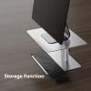 Nillkin Monitor Stand for Desk, Adjustable Height Computer Monitor Stand, Ergonomic Aluminum Computer Stand for Desktop Monitor, iMac,MacBook, Dell, HP, Lenovo and other Screen Display, Silver view 4