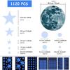 1120 Pcs Glow in The Dark Stars for Ceiling, Glowing Space and Moon Decals Universe Stickers for Kids Excellent Gifts for Boys Girls Nursery Bedroom Living Room Birthday Gift Room Decor view 4