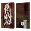 Head Case Designs Officially Licensed AMC The Walking Dead Do Not Open Typography Leather Wallet Case Compatible with Kindle Paperwhite 1/2 / 3 view 1