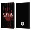 Head Case Designs Officially Licensed AMC The Walking Dead Survive Hand Typography Leather Wallet Case Compatible with Kindle Paperwhite 1/2 / 3 view 1