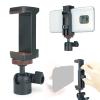 LINCO Lincostore 3 Pack Mini Ball Head with 1/4" Screw Mount & Phone Clamp Holder 360 Degree Rotatable Tripod Ball Head for DSLR Cameras HTC Vive Monopods Camcorder Light Stand AM283 view 1