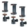 LINCO Lincostore 3 Pack Mini Ball Head with 1/4" Screw Mount & Phone Clamp Holder 360 Degree Rotatable Tripod Ball Head for DSLR Cameras HTC Vive Monopods Camcorder Light Stand AM283 view 2
