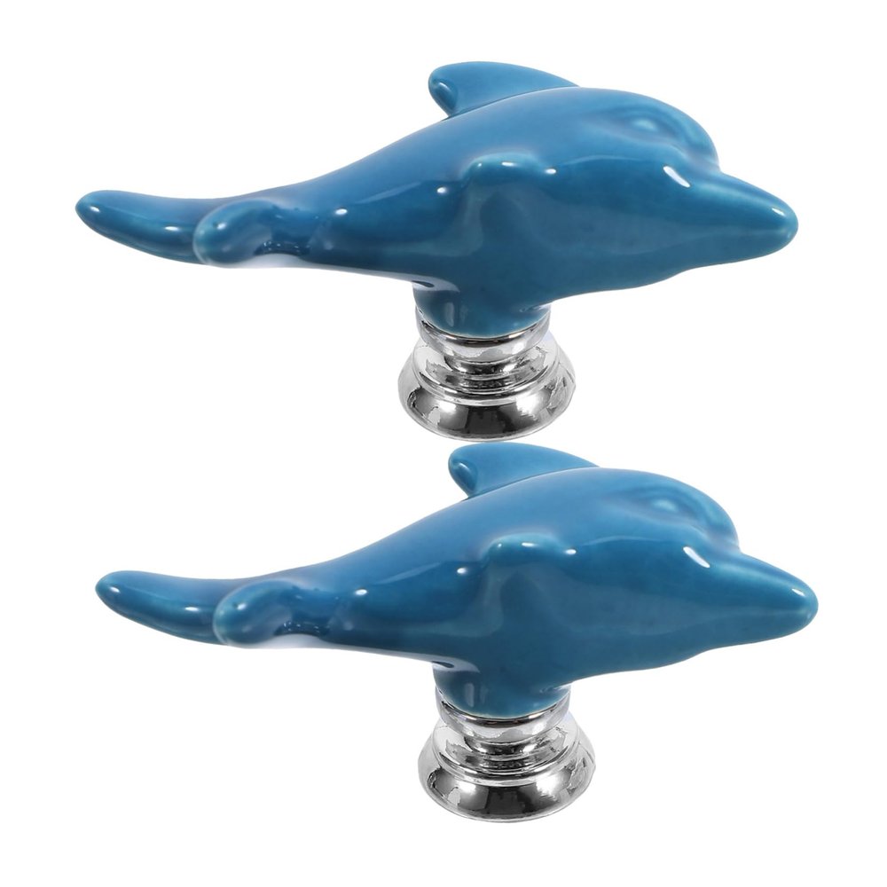 DOITOOL 2pcs European Style Cabinet Handle Ceramic Grips Solid Durable for Kitchen Furniture