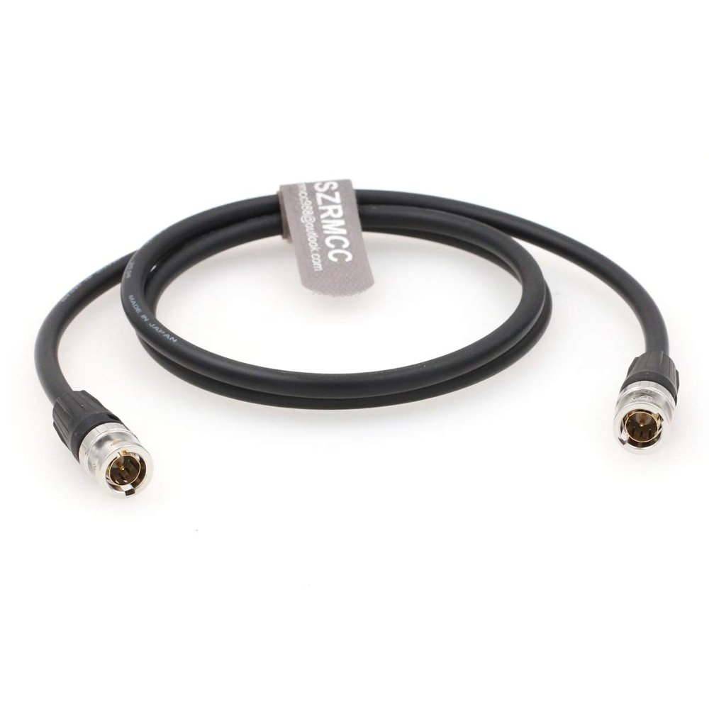 SZRMCC 12G HD SDI Video Cable BNC to BNC Male 4K Coaxial Cable LV-61S 75 ohm for ARRI RED Camera Monitor Blackmagic HyperDeck (Black,1m)