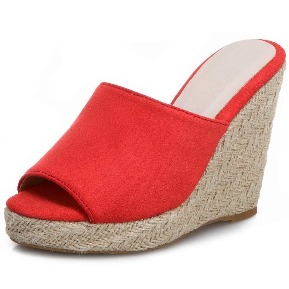 ZBYY Wedges Sandals for Women,Peep Toe Sandals Summer Fashion Beach Slippers Espadrille Platform Wedge Sandals