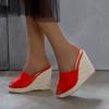 ZBYY Wedges Sandals for Women,Peep Toe Sandals Summer Fashion Beach Slippers Espadrille Platform Wedge Sandals view 2