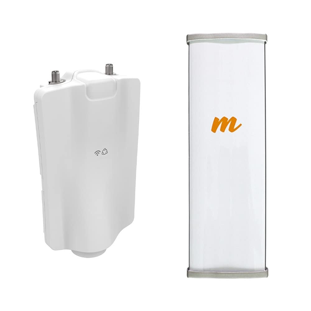 Mimosa A5x Point to MultiPoint Access Point Pre-Configured Connectorized 2x2 700Mbps with Sector Antenna N5-45x2 19dBi Dual-Slant Polarization