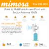 Mimosa A5x Point to MultiPoint Access Point Pre-Configured Connectorized 2x2 700Mbps with Sector Antenna N5-45x2 19dBi Dual-Slant Polarization view 2