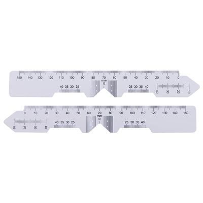 2 Pcs PD Ruler, Pupillometers for Measuring Pupillary Distance, Single PD or Dual PD Measurement Tool