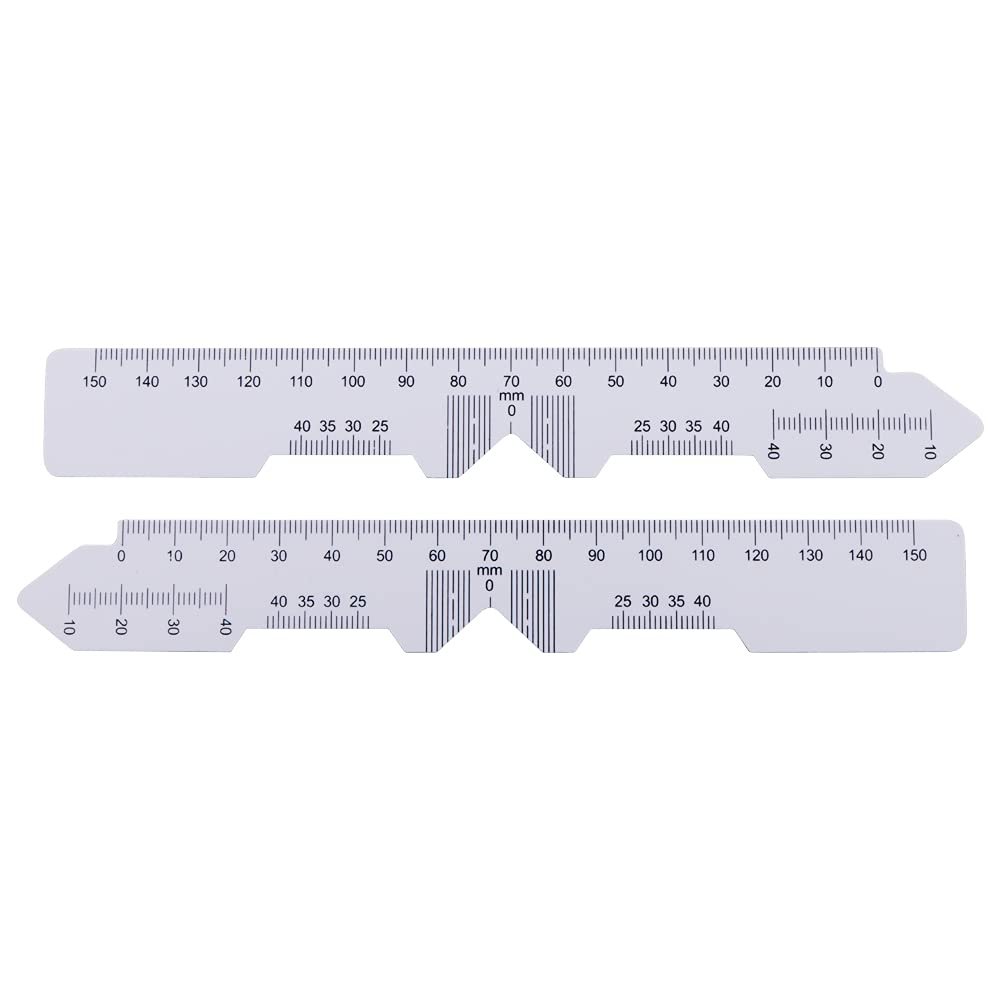 2 Pcs PD Ruler, Pupillometers for Measuring Pupillary Distance, Single PD or Dual PD Measurement Tool