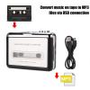 HERCHR Cassette Player, USB Tape to MP3 Capture Converter Stereo Audio Music Player Cassette Player view 3