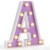 Pooqla Light Up Letters A, Marquee Letters Purple Birthday Decorations view 1