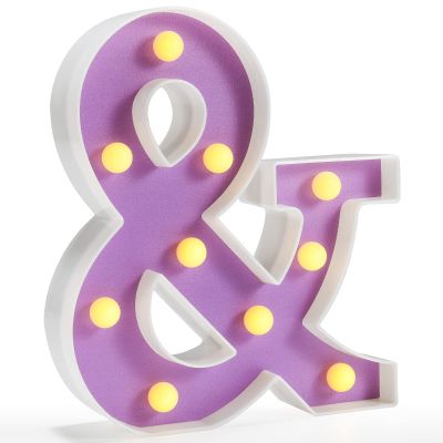 Pooqla Light Up Letters &, Marquee Letters Purple Birthday Decorations