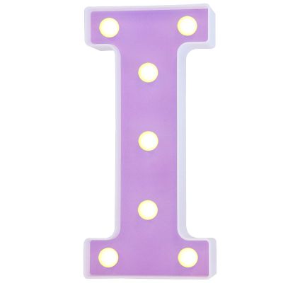 Pooqla Light Up Letters I, Marquee Letters Purple Birthday Decorations