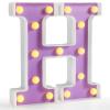 Pooqla Light Up Letters H, Marquee Letters Purple Birthday Decorations view 1