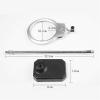 Magnifier Desktop Desk Lamp 2 LED Lights, Reading Desktop Primary Mirror 10X Auxiliary Mirror 20X for Hobby Crafts Inspection Reading Books Magazines Newspapers Model Building Sol view 4