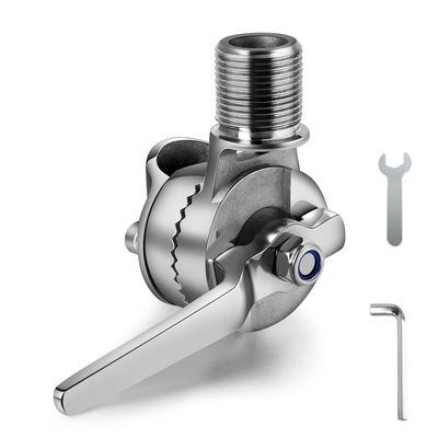 RedSnake Yacht Ship RV Marine VHF Antenna Mounts, Ratchet Rail Mount Pipe clamp, 316 Stainless Steel Adjustable Base Mount for Boat