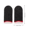 Gaming Finger Cover 5 Pairs Silver Fiber Breathable Black Red view 3