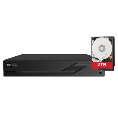 ACELEVEL 16 Channel DVR, 5MP, 1xSATA, 16CH Multiformat Analog + 8CH IP Video Input, NDAA Compliant, Mobile Surveillance (DVR-16CH3-5QA1-2TB)
