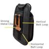 Agoz Carrying Case For Motorola T460, Motorola SL300,SL7550E SL7550,SL7580 SL7580E,SL7590 SL7590E T100 T200 T600 T800 Two Way Radio Walkie Talkie Holster Pouch,Metal Clip,Belt Loops,Card Holder (Snap) view 3