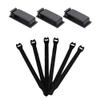 ENVISIONED Black Multipurpose 3M Adhesive Cable Clips Bundled with 1/2" x 8" Black Cable Ties view 1