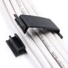 ENVISIONED Black Multipurpose 3M Adhesive Cable Clips Bundled with 1/2" x 8" Black Cable Ties view 2
