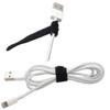 ENVISIONED Black Multipurpose 3M Adhesive Cable Clips Bundled with 1/2" x 8" Black Cable Ties view 3