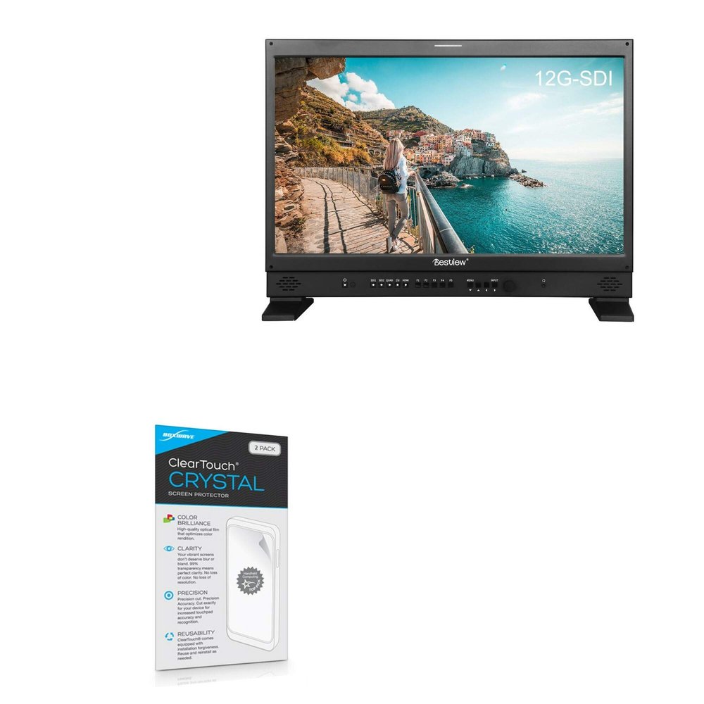 BoxWave Screen Protector Compatible with Bestview D24F-12G - ClearTouch Crystal (2-Pack), HD Film Skin - Shields from Scratches