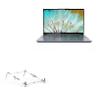 BoxWave Stand and Mount Compatible with Lenovo Yoga 7i (14 in) - Pocket Aluminum Stand 3-in-1, Portable Multi Angle Viewing Riser - Metallic Silver view 1