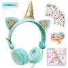 SVYHUOK Girls Pink Unicorn Wired Headphones,Cute Cat Ear Kids Game Headset for Boys Teens Tablet Laptop PC,Over Ear Children Headset withMic,for School Birthday Xmas Gifts view 1