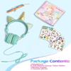 SVYHUOK Girls Pink Unicorn Wired Headphones,Cute Cat Ear Kids Game Headset for Boys Teens Tablet Laptop PC,Over Ear Children Headset withMic,for School Birthday Xmas Gifts view 3