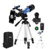 AOMEKIE Telescopes for Adults Astronomy with Backpack Telescope for Beginners with Metal Kellner Eyepieces 70mm Travel Telescope Adjustable Tripod 3X Barlow Lens Phone Adapter view 1