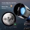 AOMEKIE Telescopes for Adults Astronomy with Backpack Telescope for Beginners with Metal Kellner Eyepieces 70mm Travel Telescope Adjustable Tripod 3X Barlow Lens Phone Adapter view 4