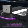 ICY BOX IB-1124L-C3 HDD / Hard Drive Docking Station USB 3.0 for SATA 2.5 Inch & 3.5 Inch RGB Lighting Hard Drive Cloning Station & Reader Adapter External Black view 2