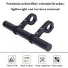 ESUPPORT Bike Handlebar Extender Extension Double Bracket for Holding Bicycle Speedometer GPS Phone Mount Holder Carbon Fiber view 3