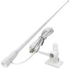 HYS VHF Marine Antenna Waterproof 3DBI 43.3inch Fiberglass Antennas W/22.9ft(7m) RG58 Low Loss Premium Coaxial Cable with PL259/ Built-in to Nylon Ratchet Mount view 1