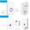 GREENCYCLE Wireless Doorbell Door Open Chime, 1312ft Long Range, Adjustable Volume 48 Chimes with LED Flash Door Chime, IP 54 Waterproof, 1 Pack Doorbell Button Only view 2