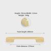 Panduo 2 Pieces Brushed Brass Pulls Square Furniture Handle, Kitchen Cabinet Door Handles and Knobs Brass Material, Bedroom Furniture Drawer Hardware Accessories (Size : Hole Distance 224mm) view 2