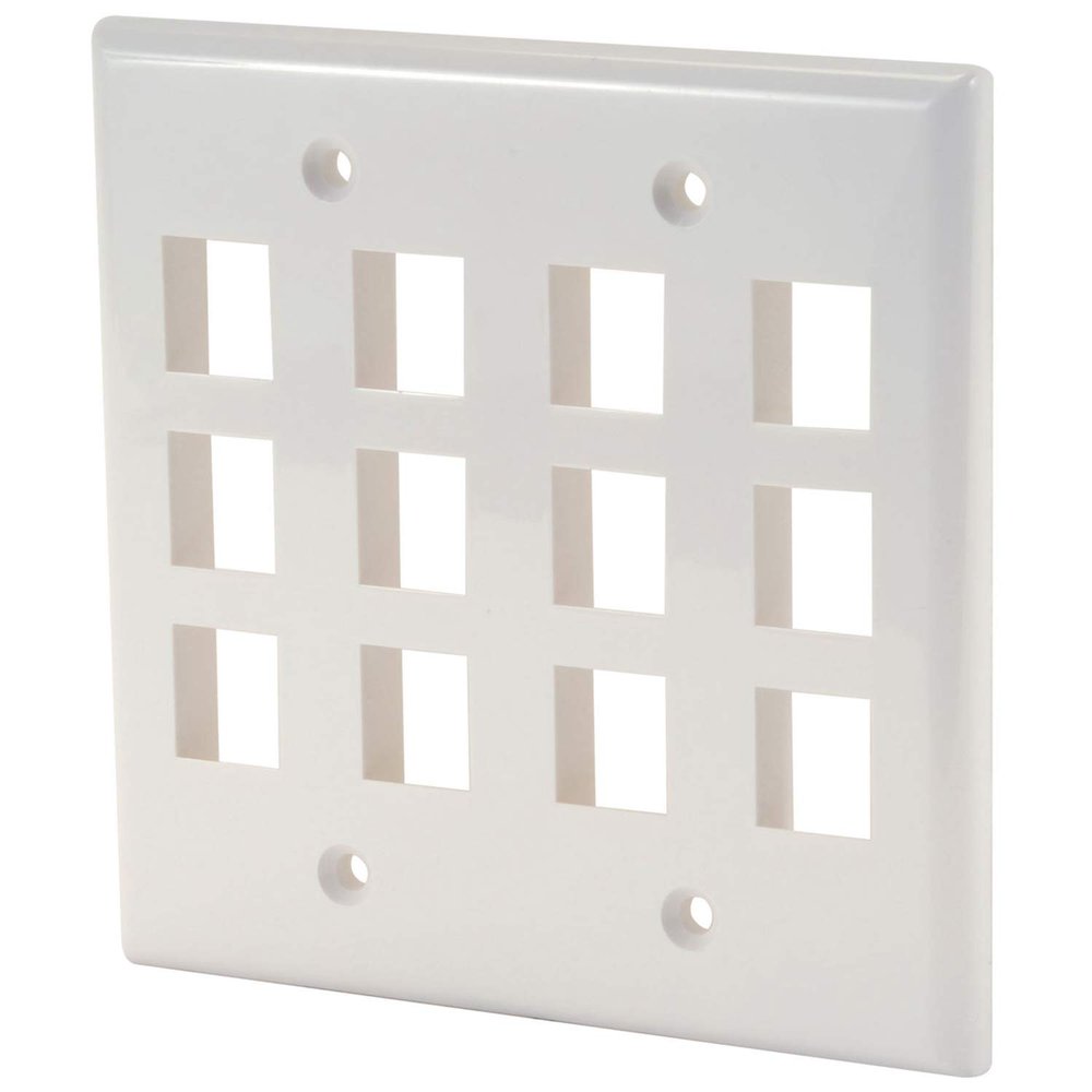 Digiwave Keystone Wall Plate - 12 Slots