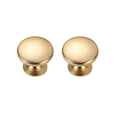 Panduo 2 Pcs Kitchen Drawer Pull Handles Cupboard Door Knobs and Handles Hardware Knobs and Handles Pull Handles for Kitchen Cupboards Brushed Gold (Size : Single Hole)