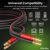 GEARit 14 AWG Speaker Cable Wire with Banana Plugs (2 Pack, 16.4 Feet - 5 Meter) 14Ga Gauge Banana Wire for Bi-Wire Bi-Amp HiFi Surround Sound - 99.9% OFC Copper, Gold Plated Tips - Black, 16.4 Ft view 3