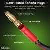 GEARit 14 AWG Speaker Cable Wire with Banana Plugs (2 Pack, 16.4 Feet - 5 Meter) 14Ga Gauge Banana Wire for Bi-Wire Bi-Amp HiFi Surround Sound - 99.9% OFC Copper, Gold Plated Tips - Black, 16.4 Ft view 4