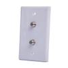 Digiwave Dual F Connector Wall Plate for 75 Ohm Coax view 1