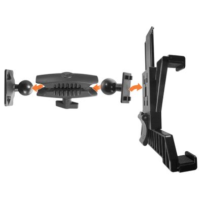 iBOLT Custom Drill Base Industry Standard AMPS Composite Mount - Featuring Our Heavy Duty 25mm / 1 inch Dual Socket Ball Mount- for Phones, Tablets, Barcode scanners, Vesa 75/100 Monitors, etc.