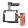 Andoer Camera Rig Aluminum Alloy Replacement Kit with Wooden Handle on Top Video Handle for Sony A7R III, A7 II, A7III view 1