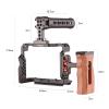 Andoer Camera Rig Aluminum Alloy Replacement Kit with Wooden Handle on Top Video Handle for Sony A7R III, A7 II, A7III view 3
